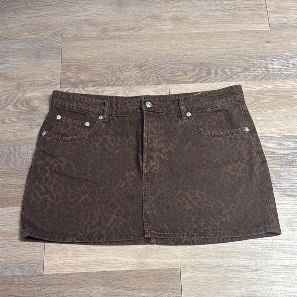 Zara Leopard Print Brown Skirt